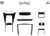 Накладки на панель (1999-2003) Титан для Opel Omega B рр