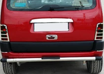 Накладка над номером (1996-2002, 1 дв, нерж) для Peugeot Partner рр