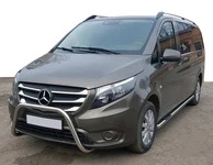 Бічні труби 2 шт., нерж.) d60, Довга база для Mercedes Vito / V-class W447 2014- рр