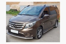Передній захист ST008 (нерж.) для Mercedes Vito / V-class W447 2014- рр