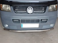 Нижня одинарна губа (нерж) 60мм для Volkswagen T5 Transporter 2003-2010 рр