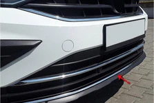 Накладка на передній бампер 2020-2025 (нерж) для Volkswagen Tiguan рр