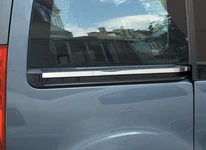 Молдинг під зсувні двері (2 шт., нерж.) OmsaLine - Італійська нержавійка для Peugeot Partner Tepee 2008-2018 рр