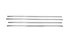 Нижні молдинги скла Black Chrome (4 шт, нерж) для Volkswagen Golf 7/E-Golf