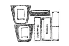 Накладки на панель Титан для Ауди A4 B6 2000-2004 рр