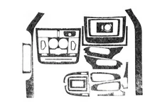 Накладки на панель (Meric, повний комплект) 2006-2014, Титан для Mercedes Vito W639 рр
