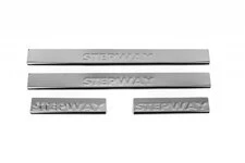 Накладки на пороги Carmos V2 (4 шт., Нерж.) для Renault Sandero 2013-2022 рр