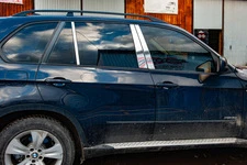 Молдинги стійок дверних (нерж.) для BMW X5 E-70 2007-2013 рр