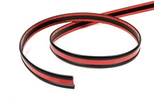 Чорний молдинг із червоною смужкою на метраж sal16b (1 метр, 27 мм)