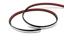 Чорний молдинг із хром смужкою на метраж sal122 (1 метр, 19 мм)