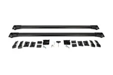 Поперечний багажник на звичайні рейлінги WingBar V1 (з ключем) Чорні для BMW X5 E-70 2007-2013 рр