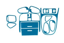 Накладки на панель 1999-2003 (синій колір) для Mitsubishi Carisma