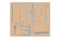 Накладки на панель 1998-2000 (алюміній) для Toyota Corolla рр