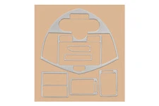 Накладки на панель (2002-2006) Алюміній для Kia Carens рр