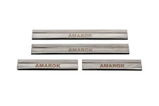 Накладки на пороги Carmos V3 (4 шт, нерж) для Volkswagen Amarok 2010-2022 рр