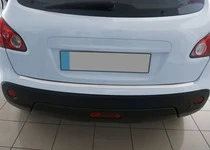 Накладка на задній бампер OmsaLine (нерж.) Глянець, -20252 база для Nissan Qashqai 2007-2010 рр