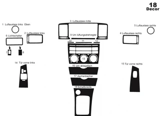 Накладки на панель (2002-2004) дерево для Toyota Corolla рр