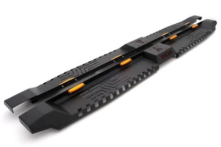 Бокові пороги Dakar V2 з LED (2 шт, метал) для Toyota Hilux 2015- рр