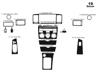 Накладки на панель (2004-2007) алюміній для Toyota Corolla рр