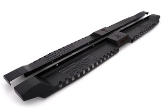 Бокові пороги Dakar V2 без LED (2 шт, метал) для Toyota Hilux 2015- рр