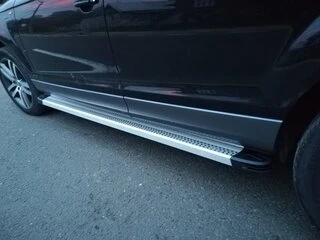 Бокові пороги Maya V2 (2 шт., алюміній) для Ауди Q7 2005-2015 рр