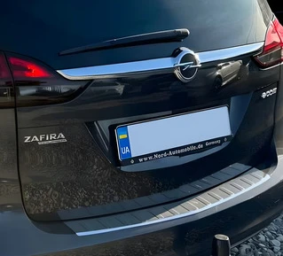 Накладка на задній бампер Carmos (нерж) для Opel Zafira C Tourer 2011-2019 рр