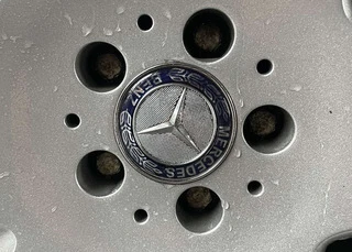 Ковпачки на диски 71/75 мм без кільця (4 шт, сині V2) для Тюнінг Mercedes