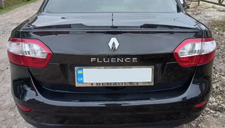 Спойлер LIP (Sunplex, чорний) (125,4см *7,2см) для Renault Fluence 2009-2016 рр