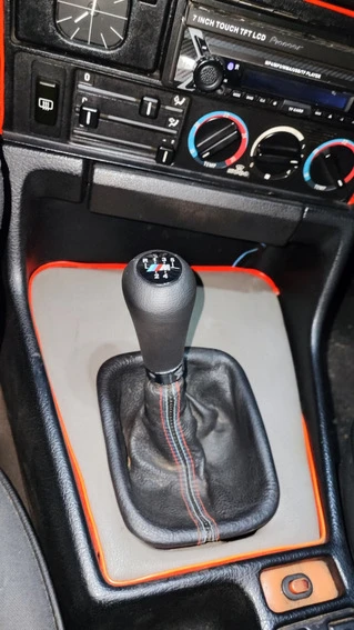 Ручка КПП ОЕМ (кожзам, чорна гладка) для BMW 5 серія E-34 1988-1995 рр