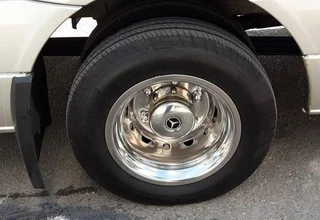 Ковпаки з нержавійки Ексклюзив V1 (2 катковий, 4 шт) 2013-2025 для Volkswagen Crafter рр