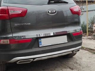Кромка багажника (нерж.) OmsaLine - Італійська нержавійка для Kia Sportage 2010-2015 рр