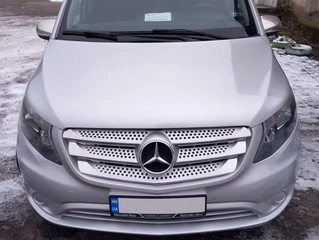 Накладки на решітку 2014-2020 (5 шт, нерж) Carmos - Турецька сталь для Mercedes Vito / V-class W447 2014- рр