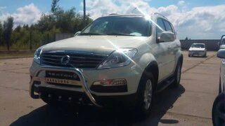 Кенгурятник WT004 (нерж) для SsangYong Rexton I 2001-2017 рр