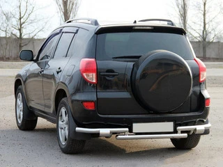 Задній захист AK005-2 (2 шт., нерж) для Toyota Rav 4 2006-2013 рр