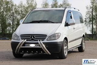Кенгурятник WT01 (нерж.) для Mercedes Vito W639 2004-2014 рр