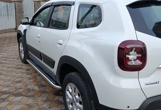 Бокові пороги Premium (2 шт., нерж.) Ø60 для Renault Duster 2018-2024 рр