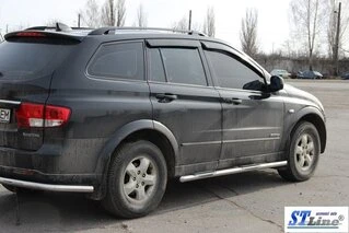 Бічні труби BB002 (2 шт., нерж.) для SsangYong Kyron 2005-2014 рр