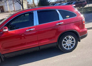 Молдинг дверних стійок (8 шт, нерж.) для Honda CRV 2007-2011 рр