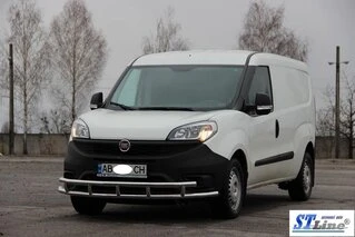 Передній захист ST016-3 (нерж.) 60/60 мм для Fiat Doblo II 2010-2022 рр
