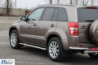 Бічні труби BB001 (2 шт., нерж) 60 мм для Suzuki Grand Vitara 2005-2017 рр