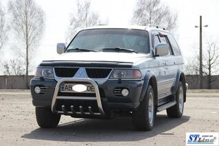 Кенгурятник QT006 (нерж) для Mitsubishi Pajero Sport 1996-2007 рр
