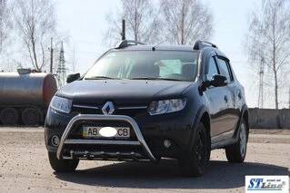 Передня дуга WT003 (нерж.) 51 мм для Renault Sandero 2013-2022 рр