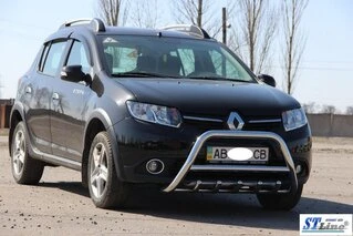 Передня дуга WT003 (нерж.) 51 мм для Renault Sandero 2013-2022 рр