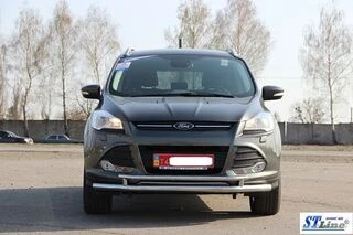 Передній захист ST014 (нерж.) 51/42 мм для Ford Kuga/Escape 2013-2019 рр