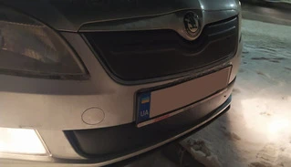 Зимова накладка на решітку (2011-2014, верхня) Глянцева для Skoda Fabia рр