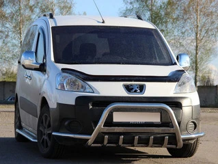 Кенгурятник WT003-Plus (нерж.) 51 мм для Peugeot Partner Tepee 2008-2018 рр