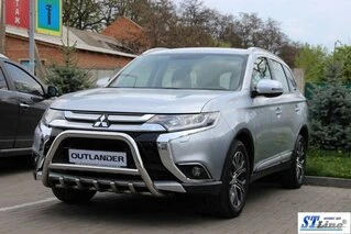 Кенгурятник WT003 (нерж.) для Mitsubishi Outlander 2012-2021 рр