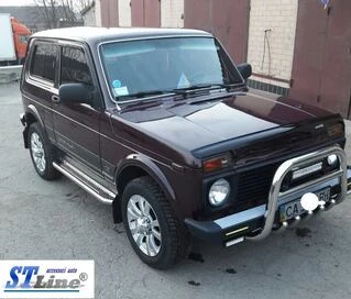 Кенгурятник QT006 (нерж.) для Lada Niva та Urban