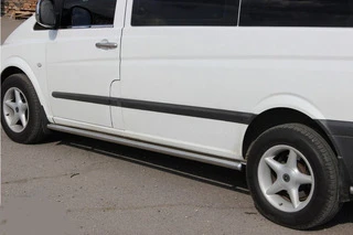 Бічні труби BB001 (2 шт., нерж.) d60, Коротка/Середня бази для Mercedes Vito W639 2004-2014 рр