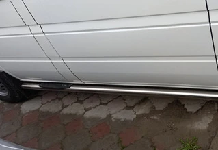 Бічні труби (2 шт., нерж.) Коротка база, d60 для Volkswagen LT 1995-2006 рр